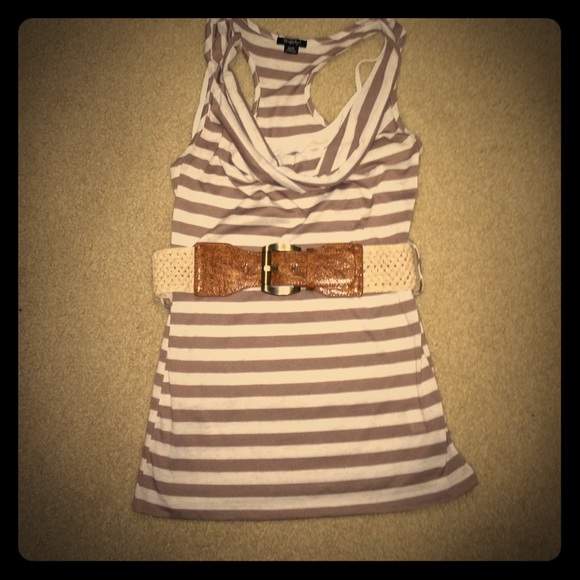 Brown tan top