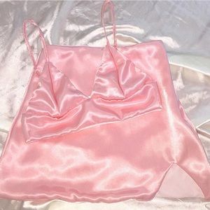 Pink silk set