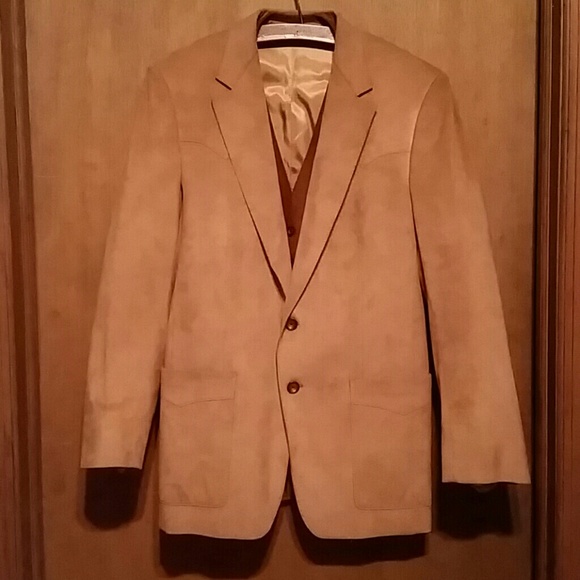 Mens suede look jacket and vest.