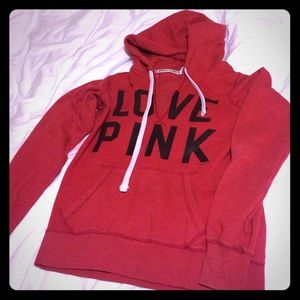 PINK pull over hoody- XS