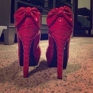 Betsey Johnson Patent Red Pumps