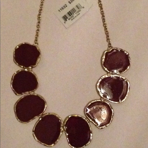 Cookie Lee Brick Red & Gold Necklace