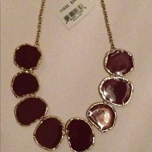 Cookie Lee Brick Red & Gold Necklace