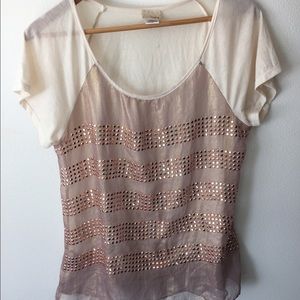 Buckle sequin top