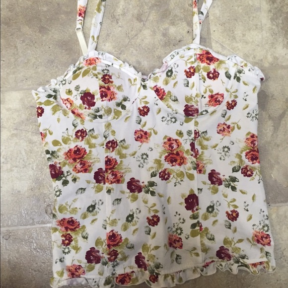 Mudd floral bustier style top