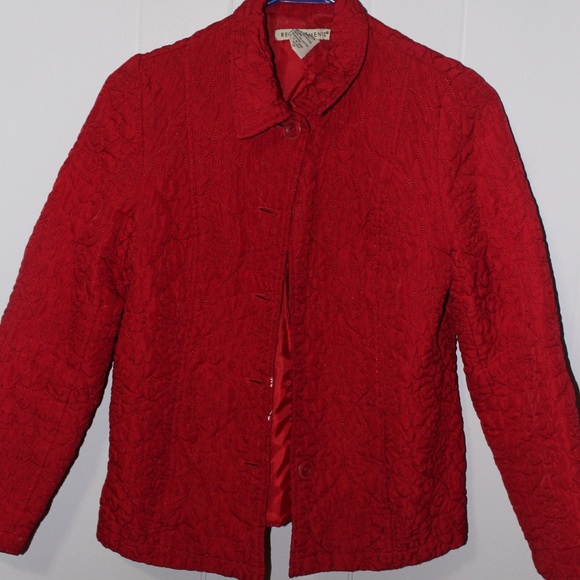 Red patterned jacket from Burlington (Size: S)