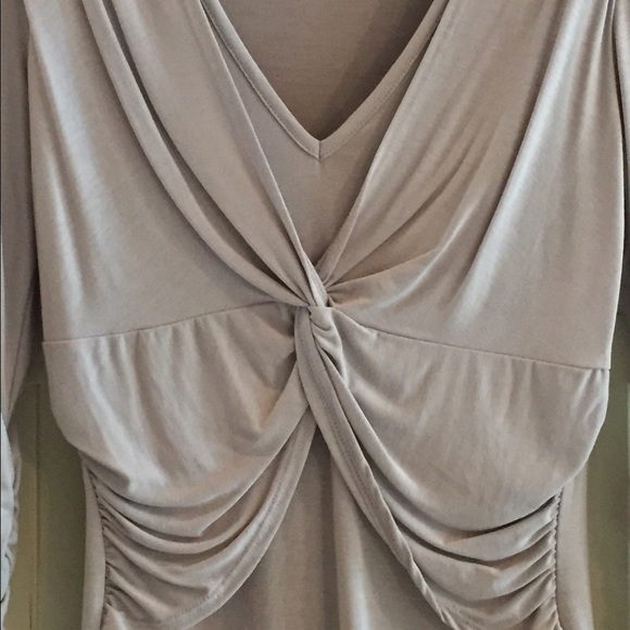 Gray Ruched Front Top - Picture 3 of 4