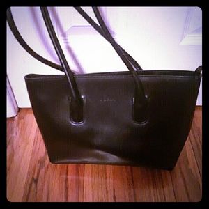 Black leather Furla bag