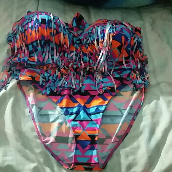 Fringe fatkini set