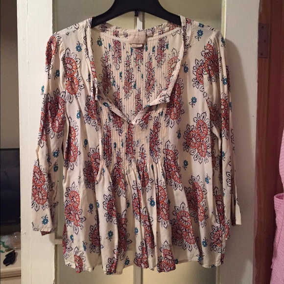 Anthropologie Vanessa Virginia Flowered Blouse