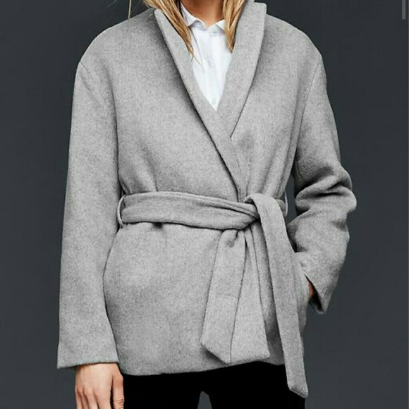 gap grey wool coat