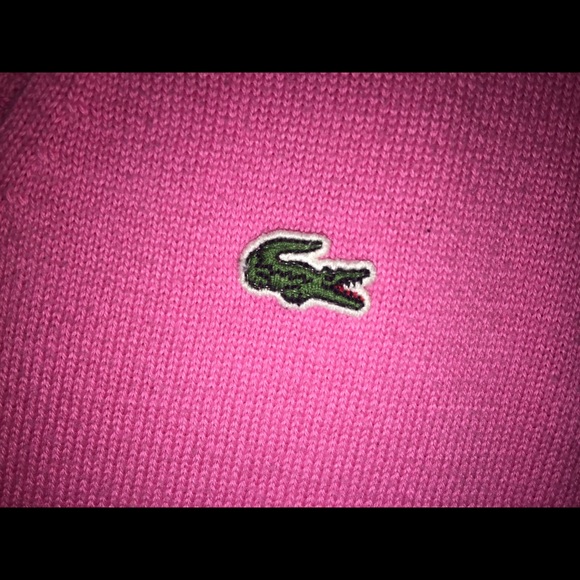 Pink Knit Ladies' Lacoste Sweater - L