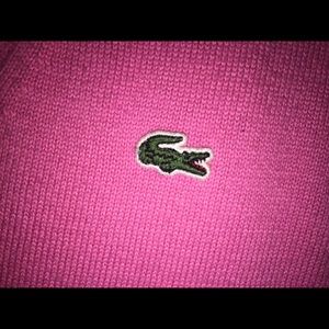 Pink Knit Ladies' Lacoste Sweater - L