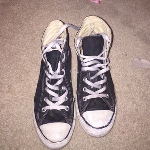 Black high top converse