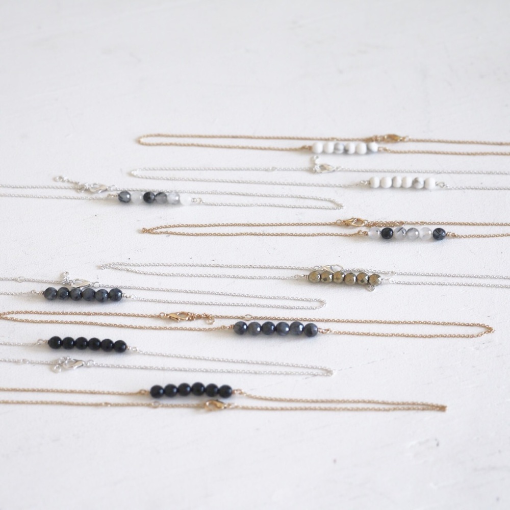 Beaded Bar Necklace - Picture 3 of 3