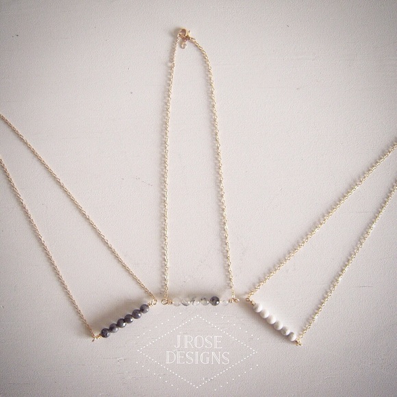 Beaded Bar Necklace - Picture 2 of 3