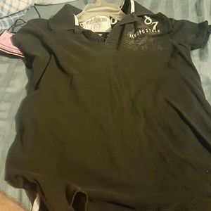 Black Aeropostale collared shirt