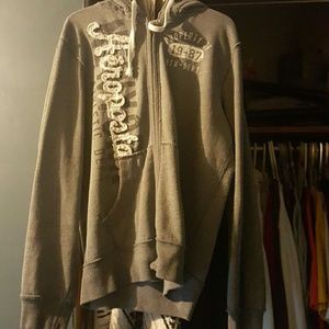 Gray aero zipup hoodie