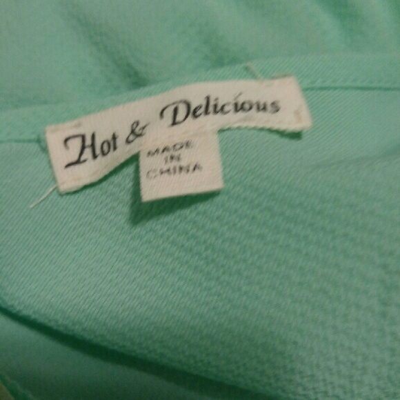 Aqua lace up dress nwot - Picture 3 of 4