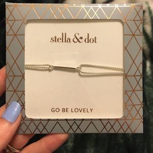 Stella & Dot Pave Wishing Bracelet - Silver