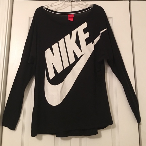 Nike black dolman sleeve knit top!