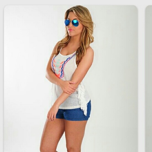 Neon Braided Strap tank top