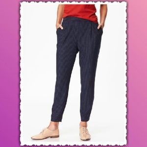 *Sale* High-Rise Pinstriped Pull-On Pants