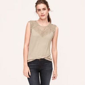 LOFT Lace Inset Tee
