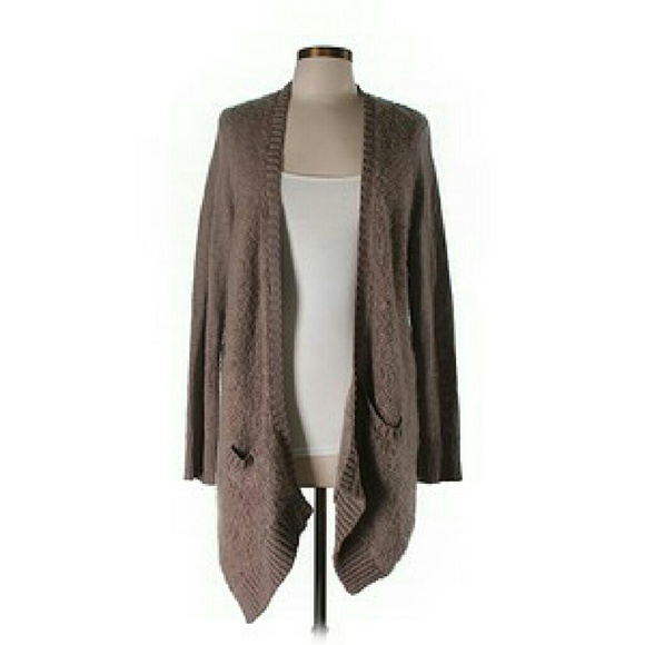 *Sold--Anthropologie taupe sleep in snow cardigan