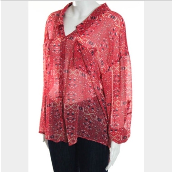 Geometric Multi Color Button Down - Picture 1 of 1