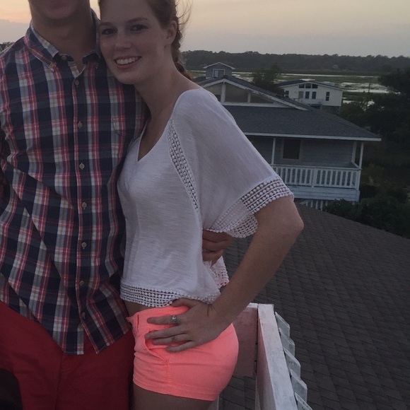 Pink low rise short shorts