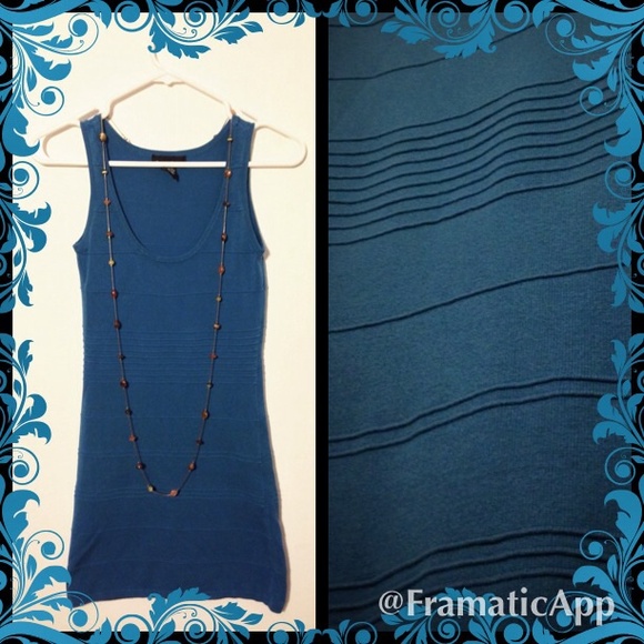 Sweater Project Blue/teal sweater tank top dress