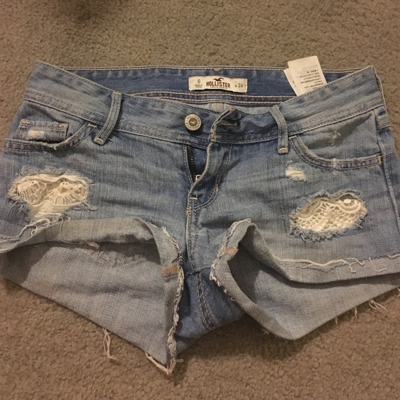 Distressed Hollister shorts