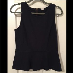 J. Crew Navy Peplum Top