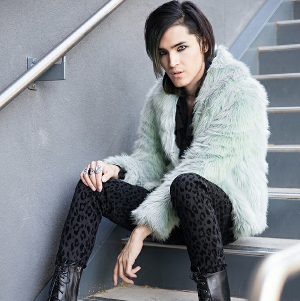 💚Mint Green Pastel Goth Fur Coat Jacket Oversized - Picture 5 of 6