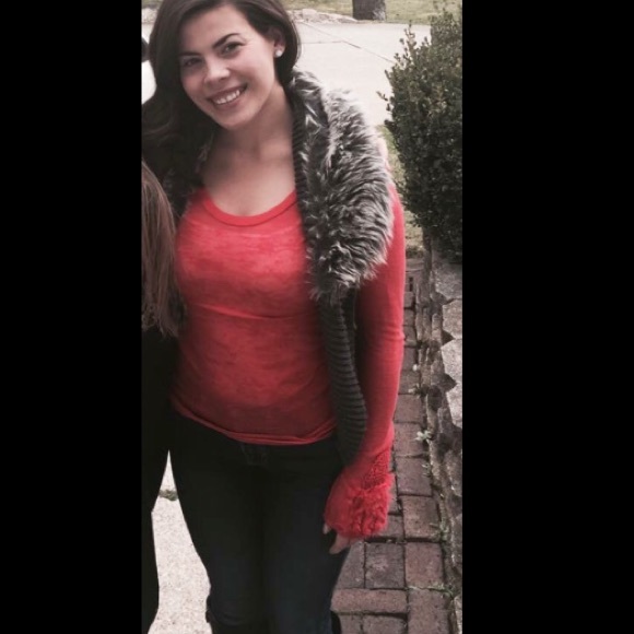 Faux fur knit vest