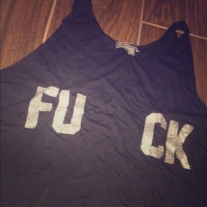 "Fuck" NWT SMALL THE LAUNDRY ROOM TANK
