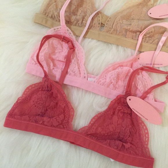 Pink Delicate Sheer Triangle Bralette LAST ONE - Picture 4 of 4