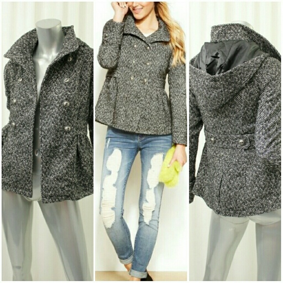 Hooded Double-Breast Wool Coat - Picture 4 of 4