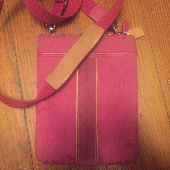 Hot pink cross body bag