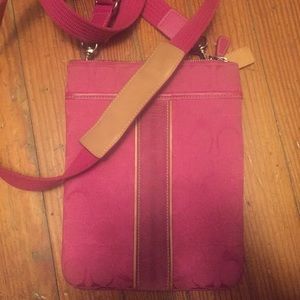 Hot pink cross body bag