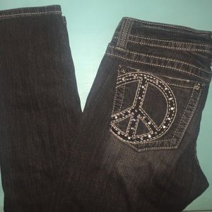 Miss Me peace sign jeans