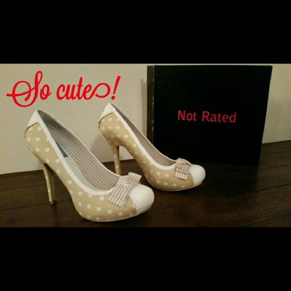 Not Rated Prim Rose polka dot heel