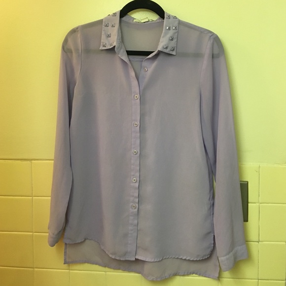 Sheer button down top - Picture 1 of 2