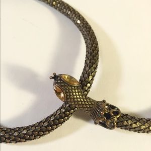 Long Brass TopShop Snake Necklace