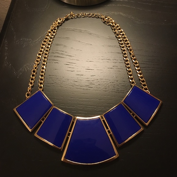 Blue/ gold necklace