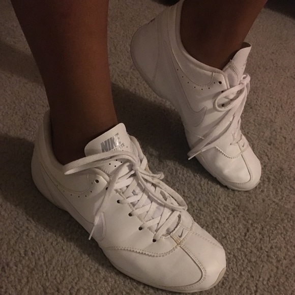 True white nike cheer shoes