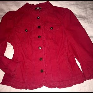 Red Corduroy Loft Jacket