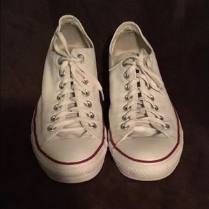 White Converse All Stars size 9 men's 11 womens