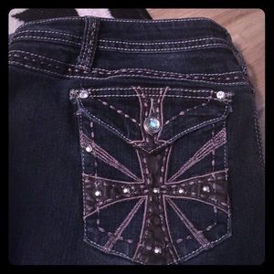 Cross pocket jeans